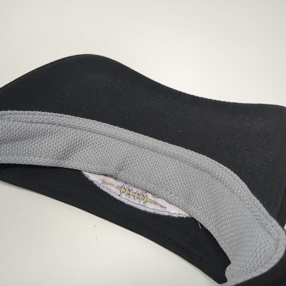 Jefferson Football Strapback Visor Hat Black One Size Embroidered - Picture 8 of 9